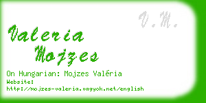 valeria mojzes business card