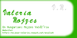 valeria mojzes business card
